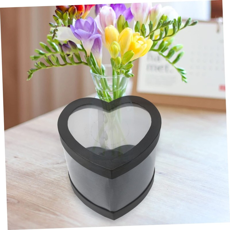 Baluue 1pc Box Heart Shaped Flower Box Engagement Boxes Trinket