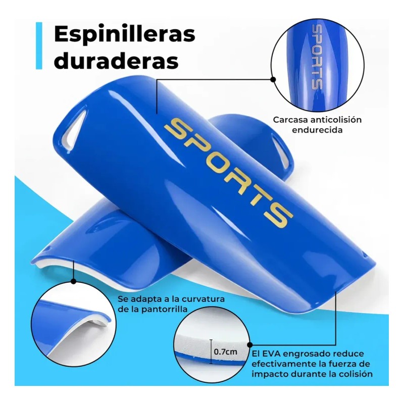 6par Calceta Fútbol Y Manga Media Espinillera Vendas Mochila