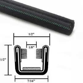 Moore Parts Automotive Felt Window Channel. 32.5" Long - 1/2" Wide - 1/2" Tall, Pair