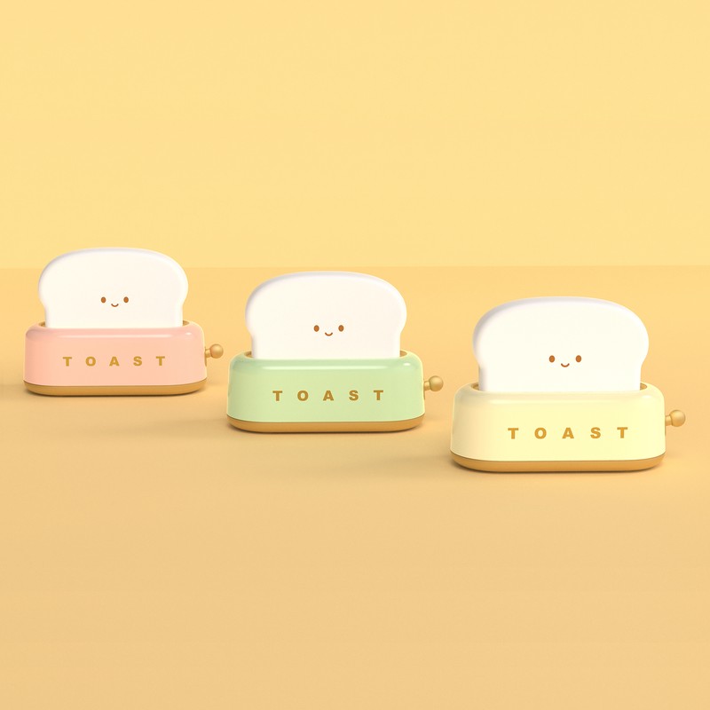 LED Bread Emotion Machine Night Light Eye Protection Portable Imitation