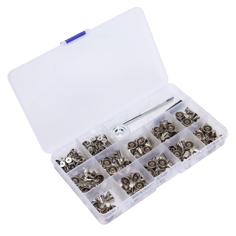Punk Rivets Bucket Shape Spikes Zinc Alloy Craft Making Accessories