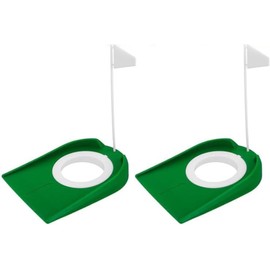 2 Pack Golf Putting Cup with Flag, Portable Golf Training Aid for Practice at Home or Outdoors