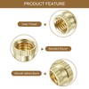 sourcing map M8 x 8mm(L) x 10mm(OD) Female Thread Brass