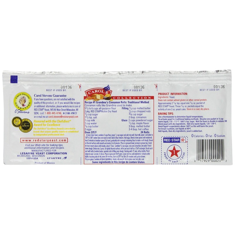 Red Star Active Dry Yeast, 3 Count