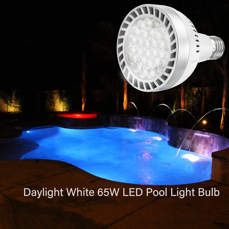 LED Pool Light Bulb 120V 65W Daylight White 6000K Swimming