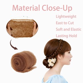 Hair Sponge for Updo Hair Filler Padding Bumps Tool Bun Maker Set Donuts Padding Volume Bumps Light Brown