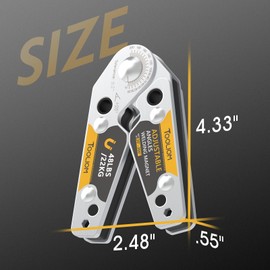 TOOLIOM Adjustable Angle 20°-200° Welding Magnets,Magnetic Pull Force 48 LBs Welding Holder Welding Accessories