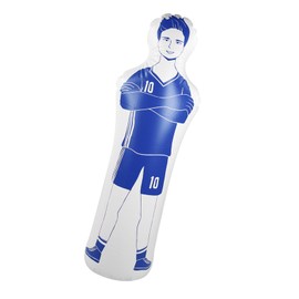 Inflatable Football Training Doll Tumbler 40 x 160 cm, Inflatable Football Doll 220.46 Pounds Bearing, Easy to Carry, for Football and Basketball Training, Boxing (Blue)