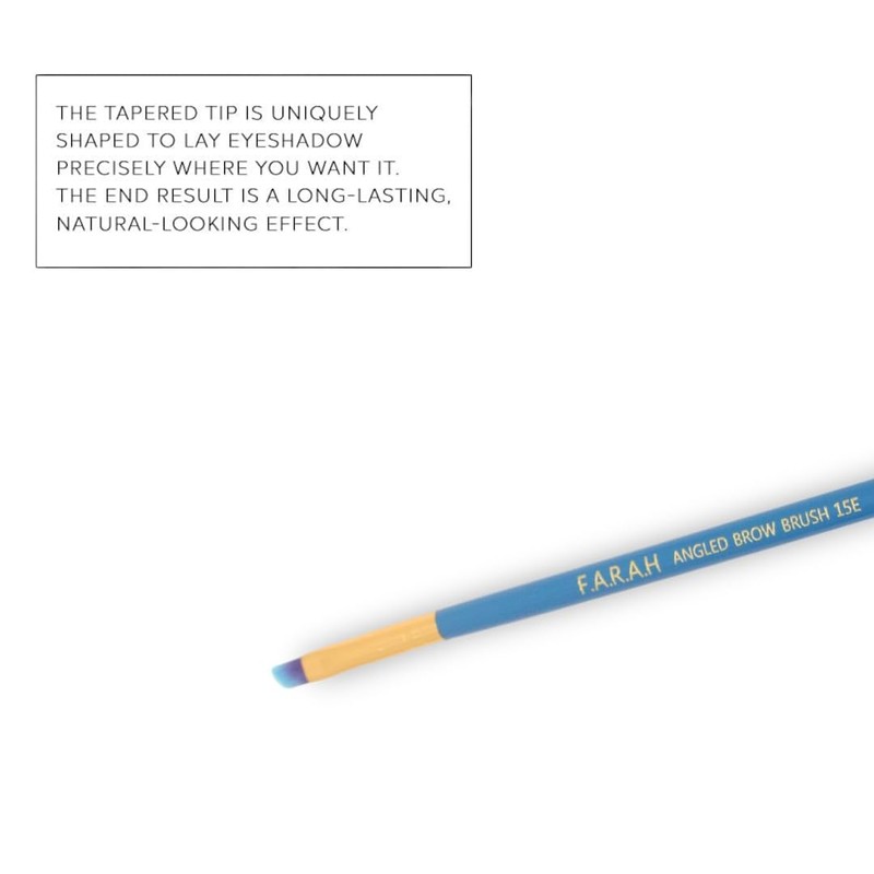 F.A.R.A.H Professional Pro Precision Luxurious Angled Brow Brush 15E (Blue)