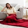 EHEYCIGA Fleece Blanket Red Throws for Sofas Fluffy Warm Soft
