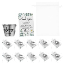 ULTECHNOVO 12 Sets Stainless Steel Shot Glasses with Elegant Thank You Cards and Storage Bags for Weddings and Special Occasions Multi Use Cocktail Cups for Guests