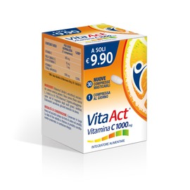 Vitamina C Act 1000mg, Integratore Alimentare in Compresse Masticabili, a base di Vitamina C - Confezione da 30 Compresse Masticabili