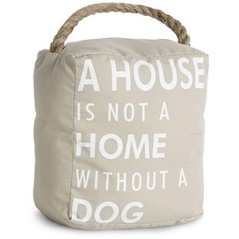 Pavilion - Tapón para puerta abierta de 5 x 6 pulgadas, color café con texto "A House is not a Home Without a Dog"