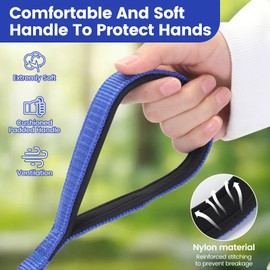HAPPY HACHI Recall Lead for Dogs, 3 m, 5 m, 10 m, 15 m, 20 m, 25 m, 30 m, 33 m, Nylon Dog Lead with Hand Loop, Training Lead with D Carabiner for Large to Small Dogs (Blue, 25 m)