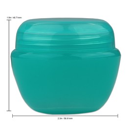 Beauticom BULK Quantity: 432 Pieces 50G/50ML TEAL Color Frosted Container Jars with Inner Liner for Small Jewelry, Beads, Charms, Rhinestones, Nail Accessories - BPA Free