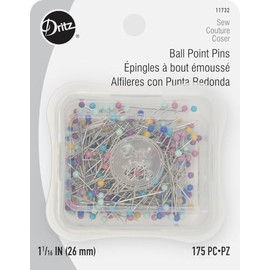 Dritz 1-1/16" Ball Point Pins, 175 Count, Assorted Colors