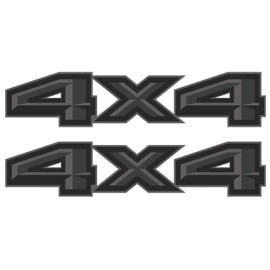 Gold Hook 4x4 Decals for Trucks Ford f150, Bedside Off Road Replacement Stickers, Pair, Premium Series (Black/Metallic Finish)