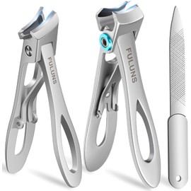 Toenail Clippers for Men Thick Toenails with 16MM Wide Jaw Opening, Large Nail Clippers for Seniors Thick Nails with Long Handle, Heavy Duty Sharp Slanted Nail Cutter Gifts for Men Women Adults