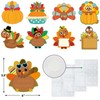 54 Pcs Turkey Cutouts Thanksgiving Cut-Outs Fall Decor for Bulletin