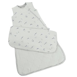 günamüna Unisex Baby, Toddler Wearable Blanket, Sleeping Bag Bamboo Rayon, Sleep Sack, 1.0 TOG, Whale, 9-18 Months