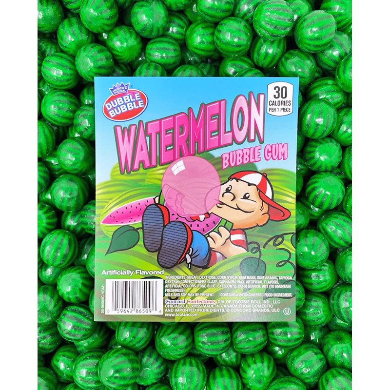 SweetGourmet Watermelon Gum Balls | 1 inch Bubble Gum |