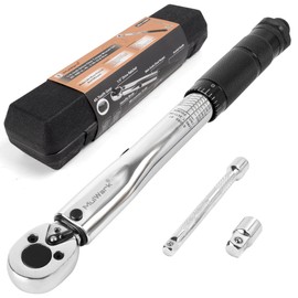 MULWARK 1/4-Inch Drive Torque Wrench 20-200 in.lb / 2.26~22.6 Nm - 3PC High Precision Dual Range Scales Click Torque Wrench Set