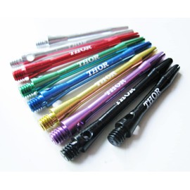 THOR-DARTS ®™ Aluminium shafts, 47 mm, medium dart aluminium shafts, 1 set = 3 pieces, red