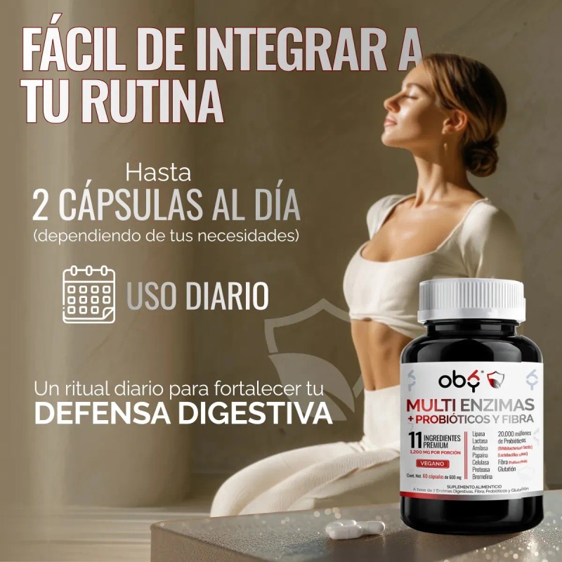 Enzimas Digestivas Probioticos Glutation Fibra Lactobacillus Casei Lactasa Lipasa Digestive