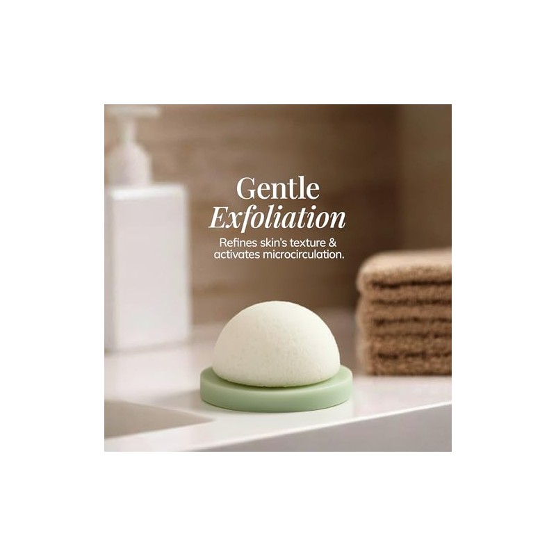 Esponja Facial De Konjac Vegetal: Exfoliante Facial Natural Para Todo
