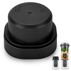 Blade Cover and Vessel Cap for Ninja Blast Portable Blender BC100 Series and BC151 Series, Accessories, Replacement Parts (Black)