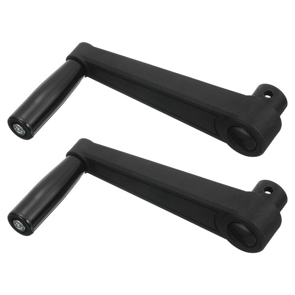 uxcell 2Pcs 16x192mm (Dia x L) Revolving Handwheel Machine Handle,