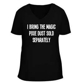 BH Cool Designs I Bring The Magic-Pixie dust Sold Separately. - Women's Soft & Comfortable Deep V-Neck T-Shirt CP05 Black