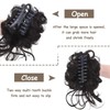 Hanaoops Hairpieces Bun Ponytail Extension Claw Clip Curly Wavy Synthetic