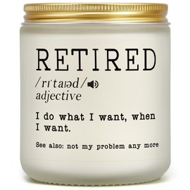 Happy Retirement Gift for Women Men, Teacher Nurse Funny Retirement Candle Gift Ideas, Goodbye Farewell Retired Candle Gifts for Coworkers Bosses