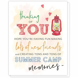 Bonita papelería de campamento de verano, correo para niños para campistas dormidos, noticias desde casa, aliento y apoyo para niños y niñas en campam
