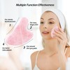 GeeRic Gua Sha and Face Roller Tool, Natural Green Jade