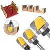 Gasea 3pcs 1/4 Inch Shank Round Nose Router Bit Set