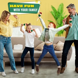 2 Pcs Large Wooden Maracas for Adults – 9.6” Handcrafted Wooden Percussion Instruments for Professional Music Practice, Studio Recording & Cultural Performance