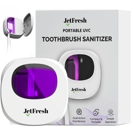 Portable UV Toothbrush Sanitizer Holder & Cleaner with UV Light & Magnetic Mounting - Rechargeable Toothbrush Sanitizer for Travel Cover, Wall Mounted UV Tooth Brush Sanitizer Holder Fits Most Brushes