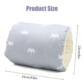 AWAVM Cuddly Pillow Soft Cotton, Cozy Arm Pillow for Babies, Nursing Headrest Pillow, Anti-Spit, Nursing and Bottle Feeding, Arm Pillow, Gift for Mom (Light Grey Crown)