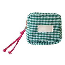 Makeup Bag Small | Small Makeup Zipper Bags,Portable Cosmetic Bags for Women Coin Purse Square Checkered Cosmetic Organizer