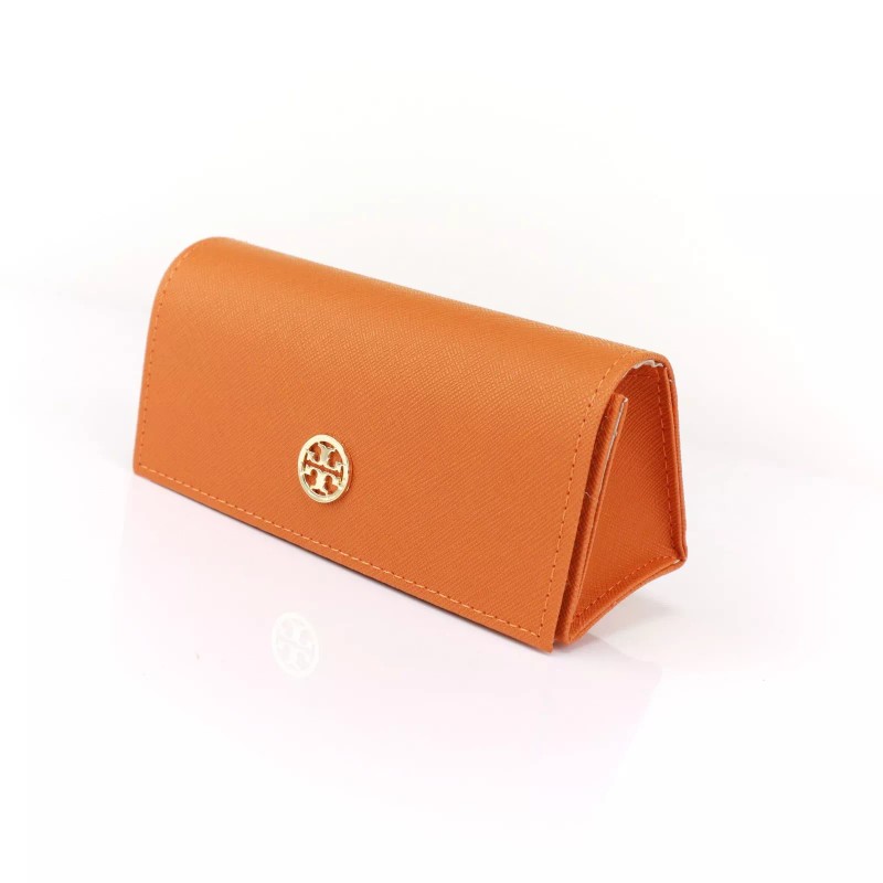 Tory Burch Saffiano Leather Sunglasses Case Blood Orange