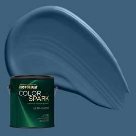 Rust-Oleum Color Spark Interior Paint and Primer in One, Semi-Gloss, Denim, 1 Gallon