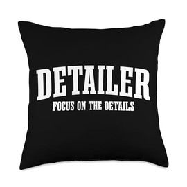 Auto Detailing Car Detailer Apparel Auto Car Specialist Job Automotive Detailer Throw Pillow, 18x18, Multicolor