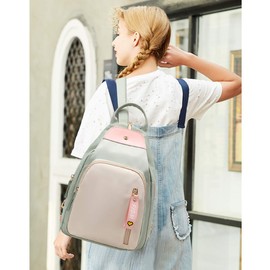 NICOLE&DORIS Fashion Multifunctional Backpack Ladies Chest Bag Large Capacity Daypack Anti-Theft Backpack with Oxford Cloth School Bag Teen Rucksack Green