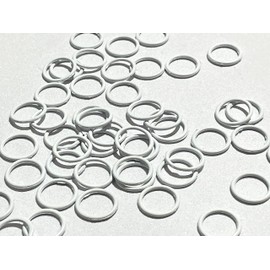 Amazing Drapery Hardware White Metal Roman Shade Rings, 50 Pack