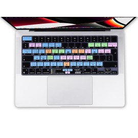 XSKN macOS Shortcut EU UK Version Silicone Keyboard Cover Skin for 2022 2023 2024 2025 MacBook Air 13.6 15.3 inch M2 M3 M4 Chip with Touch ID A2681 A3113 A3240 A2941 A3114 A3241