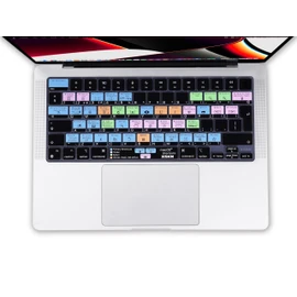XSKN macOS Shortcut EU UK Version Silicone Keyboard Cover Skin for 2022 2023 2024 2025 MacBook Air 13.6 15.3 inch M2 M3 M4 Chip with Touch ID A2681 A3113 A3240 A2941 A3114 A3241
