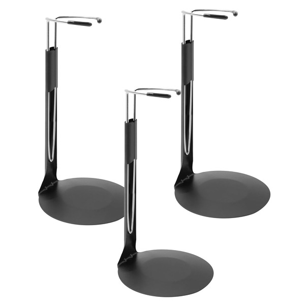 upvolcora Black Adjustable Dolls Stands 3 Pack Display Holder, 8"