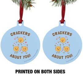 GRAPHICS & MORE Crackers About You Crazy Love Funny Humor Aluminum Holiday Christmas Tree Ornament - 3.0" (7.6 cm) x 3.37" (8.6 cm)